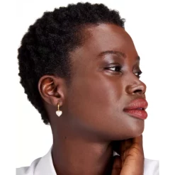 New ✨ Kate Spade New York Pavé & Square Cubic Zirconia Charm Huggie Hoop Earrings Clear/gold. 😀 -Kate Spade Shop unnamed file 192