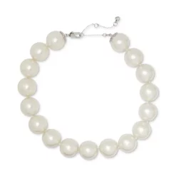 Buy 🔥 Kate Spade New York Silver-Tone Imitation Pearl Collar Necklace, 16 + 3 Extender Cream/silv 🔥 -Kate Spade Shop unnamed file 208