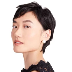 Budget 🧨 Kate Spade New York Silver-Tone Imitation Pearl Stud Earrings Cream/silv 🤩 -Kate Spade Shop unnamed file 264