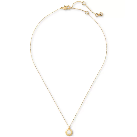 Outlet 🥰 Kate Spade New York Gold-Tone Pavé & Gemstone Heart Pendant Necklace, 18 + 3 Extender Pink Multi 👏 4 Outlet 🥰 Kate Spade New York Gold-Tone Pavé & Gemstone Heart Pendant Necklace, 18 + 3 Extender Pink Multi 👏 - Image 2