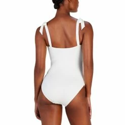 Outlet 🎁 Kate Spade New York 👩 Women's Shirred Square-Neck One Piece 🩱 Swimsuit Ivory 🤩 -Kate Spade Shop unnamed file 410