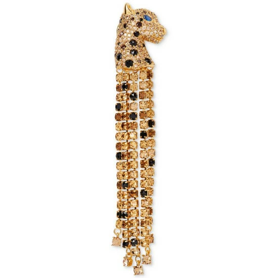 Best Sale ๐ Kate Spade New York Gold-Tone Multicolor Crystal Chain Leopard Linear Drop Earrings Neutral Multi โค๏ธ 4 Best Sale ๐ Kate Spade New York Gold-Tone Multicolor Crystal Chain Leopard Linear Drop Earrings Neutral Multi โค๏ธ - Image 2
