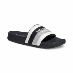 Outlet 🔔 Kate Spade New York 👩 Women's Buttercup Pool Slides Parch/black 🥰