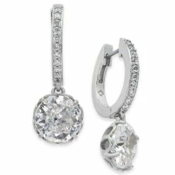 Coupon 👍 Kate Spade New York Crystal Huggie Hoop Earrings Clear/gold 🎁