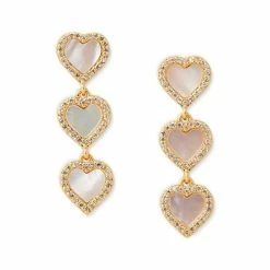 Cheapest 🥰 Kate Spade New York Gold-Tone 👩 Mother-of-Pearl Heart Linear Earrings Clear/gold. 🎉 -Kate Spade Shop unnamed file 447
