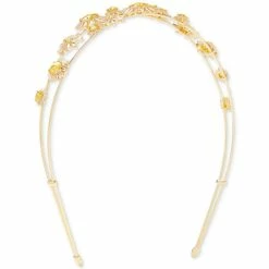 Promo 🥰 Kate Spade New York Gold-Tone Crystal Cluster Headband Yellow Multi 🔥