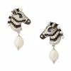 Best Pirce 👏 Kate Spade New York Silver-Tone Cultured Freshwater Pearl (3mm) & Mixed Stone Zebra Drop Earrings Black Multi. 💯 -Kate Spade Shop unnamed file 460