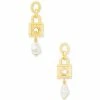 Cheap ❤️ Kate Spade New York Gold-Tone Padlock & Freshwater Pearl Drop Earrings Cream Multi 🔔 -Kate Spade Shop unnamed file 463