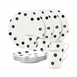 Buy 🤩 Kate Spade New York All In Good Taste Deco Dot 12-Pc. Set, Service For 4 White 😉