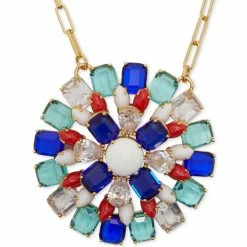 Top 10 π Kate Spade New York Gold-Tone Multicolor Crystal Pendant Necklace, 18 + 3 Extender β