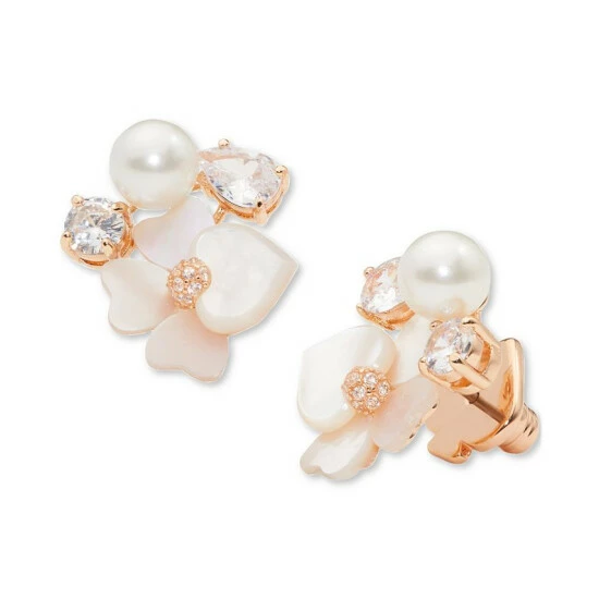 Buy π Kate Spade New York Gold-Tone Cubic Zirconia, Imitation Pearl & π© Mother-of-Pearl Flower Cluster Stud Earrings White Multi π₯ 3 Buy π Kate Spade New York Gold-Tone Cubic Zirconia, Imitation Pearl & π© Mother-of-Pearl Flower Cluster Stud Earrings White Multi π₯