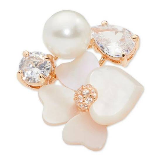 Buy π Kate Spade New York Gold-Tone Cubic Zirconia, Imitation Pearl & π© Mother-of-Pearl Flower Cluster Stud Earrings White Multi π₯ 4 Buy π Kate Spade New York Gold-Tone Cubic Zirconia, Imitation Pearl & π© Mother-of-Pearl Flower Cluster Stud Earrings White Multi π₯ - Image 2