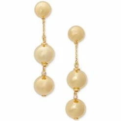 Cheapest ✨ Kate Spade New York Gold-Tone Pavé & Bead Linear Drop Earrings Gold. ✔️