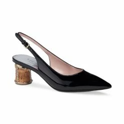 Best deal 😍 Kate Spade New York 👩 Women's Soiree Pointed-Toe Slingback Pumps Black Patent ❤️