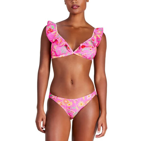 Budget ๐ฏ Kate Spade New York ๐ฉ Women's Ruffle V-Neck ๐ Bikini Top & Bottoms Pink Flash ๐ฅ 3 Budget ๐ฏ Kate Spade New York ๐ฉ Women's Ruffle V-Neck ๐ Bikini Top & Bottoms Pink Flash ๐ฅ