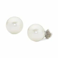 Budget 🧨 Kate Spade New York Silver-Tone Imitation Pearl Stud Earrings Cream/silv 🤩