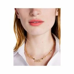 Buy 🛒 Kate Spade New York Gold-Tone Crystal Love Pendant Necklace, 16 + 3 Extender Multi 🔥 -Kate Spade Shop unnamed file 520