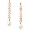 Best Pirce ❤️ Kate Spade New York Gold-Tone Crystal Bead & Freshwater Pearl Linear Drop Earrings Blush Mult 🎁 -Kate Spade Shop unnamed file 529