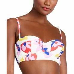 Best reviews of 🎁 Kate Spade New York 👩 Women's Smocked Underwire Bralette 👙 Bikini Top Ivory Multi 🌟