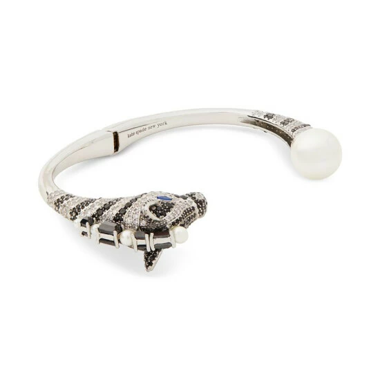 Budget 🧨 Kate Spade New York Silver-Tone Pavé & Imitation Pearl Zebra Cuff Bracelet Black Multi. 🌟 4 Budget 🧨 Kate Spade New York Silver-Tone Pavé & Imitation Pearl Zebra Cuff Bracelet Black Multi. 🌟 - Image 2