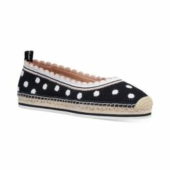 Cheap 🎉 Kate Spade New York 👩 Women's Knottingham Flats Black W/optic White Dots 🔥