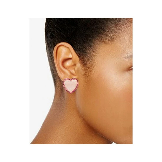Top 10 🥰 Kate Spade New York Rose Gold-Tone Pavé & Gemstone Heart Stud Earrings Pink Multi 💯 4 Top 10 🥰 Kate Spade New York Rose Gold-Tone Pavé & Gemstone Heart Stud Earrings Pink Multi 💯 - Image 2