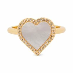 New π₯° Kate Spade New York Gold-Tone π© Mother-of-Pearl Heart Ring Clear/gold π§¨