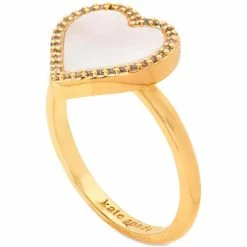 New ๐ฅฐ Kate Spade New York Gold-Tone ๐ฉ Mother-of-Pearl Heart Ring Clear/gold ๐งจ 6 New ๐ฅฐ Kate Spade New York Gold-Tone ๐ฉ Mother-of-Pearl Heart Ring Clear/gold ๐งจ -Kate Spade Shop unnamed file 571