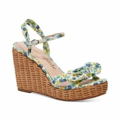 Best Pirce 👏 Kate Spade New York 👩 Women's Patio Espadrille Wedge 🩴 Sandals Floral Medley 👏