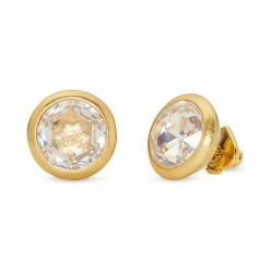 Top 10 π€© Kate Spade New York Gold-Tone Crystal Round Stud Earrings Clear/gold. π