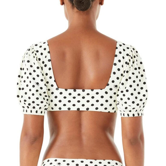 Discount ๐คฉ Kate Spade New York Polka-Dot Puffed-Sleeve ๐ Bikini Top Ivory/black ๐คฉ 4 Discount ๐คฉ Kate Spade New York Polka-Dot Puffed-Sleeve ๐ Bikini Top Ivory/black ๐คฉ - Image 2