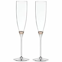 Deals 🥰 Kate Spade New York Rosy Glow Toasting Flute Pair No Color 👏