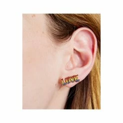 Top 10 😀 Kate Spade New York Gold-Tone Rainbow Stone Love Mismatch Stud Earrings Multi 👍 -Kate Spade Shop unnamed file 652