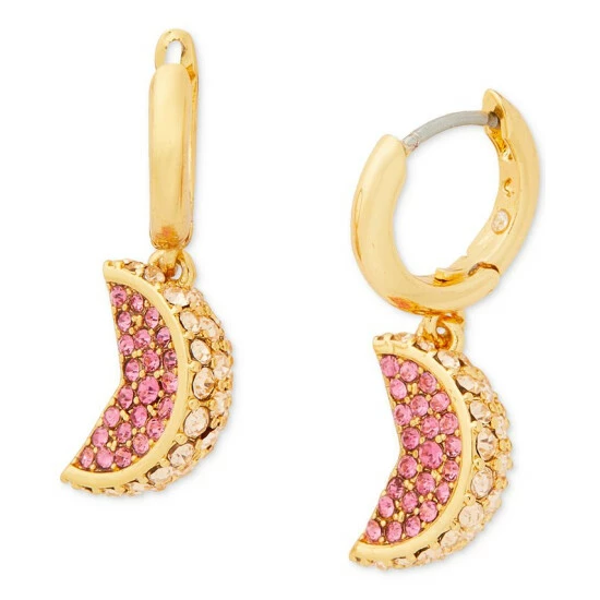 Cheapest 🔥 Kate Spade New York Gold-Tone Pavé Crystal Grapefruit Huggie Hoop Earrings Pink Multi 😉 3 Cheapest 🔥 Kate Spade New York Gold-Tone Pavé Crystal Grapefruit Huggie Hoop Earrings Pink Multi 😉