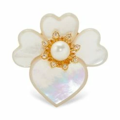 Outlet 🔔 Kate Spade New York Gold-Tone Cubic Zirconia, Imitation Pearl & 👩 Mother-of-Pearl Flower Statement Stud Earrings White Multi/gold 🛒 -Kate Spade Shop unnamed file 671