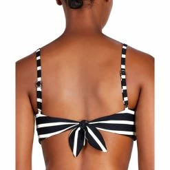 Cheapest 😍 Kate Spade New York 👩 Women's Striped Square-Neck 👙 Bikini Top Black ✨ -Kate Spade Shop unnamed file 677