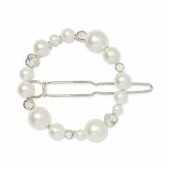 Best reviews of ⭐ Kate Spade New York Silver-Tone Cubic Zirconia & Imitation Pearl Open Circle Hair Barrette Multi 👏