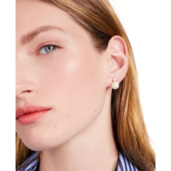 Top 10 👏 Kate Spade New York Gold-Tone Pavé & Imitation Pearl Stud Earrings Gold. 💯 6 Top 10 👏 Kate Spade New York Gold-Tone Pavé & Imitation Pearl Stud Earrings Gold. 💯 - Image 4